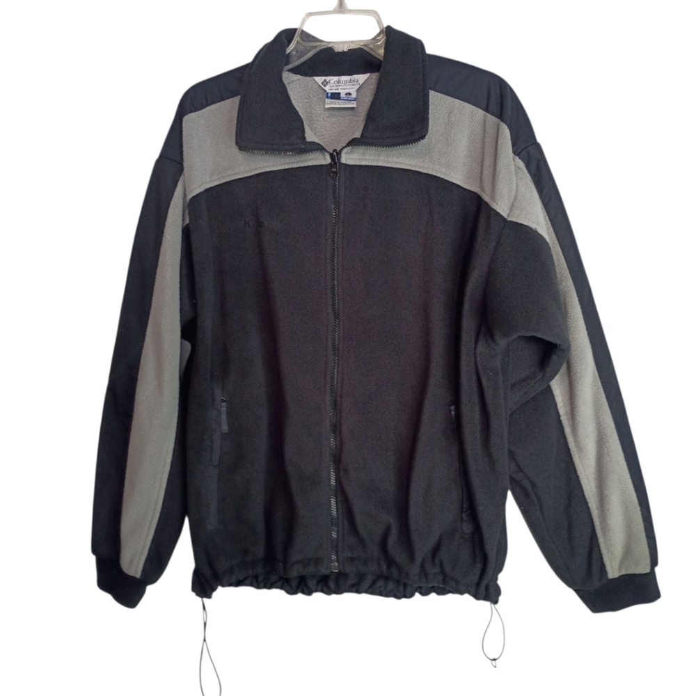 Columbia = Men's Black and Gray Jacket- Size :Large